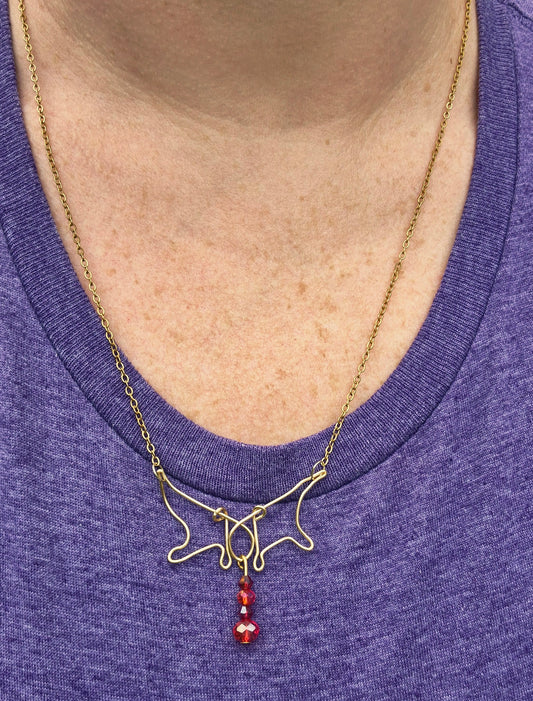 Blood Moon Bat Necklace